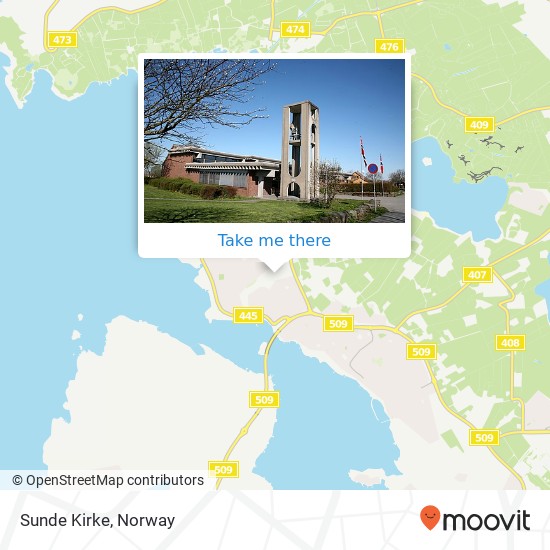 Sunde Kirke map