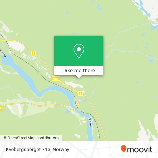 Kvebergsberget 713 map