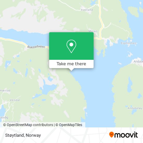 Støytland map