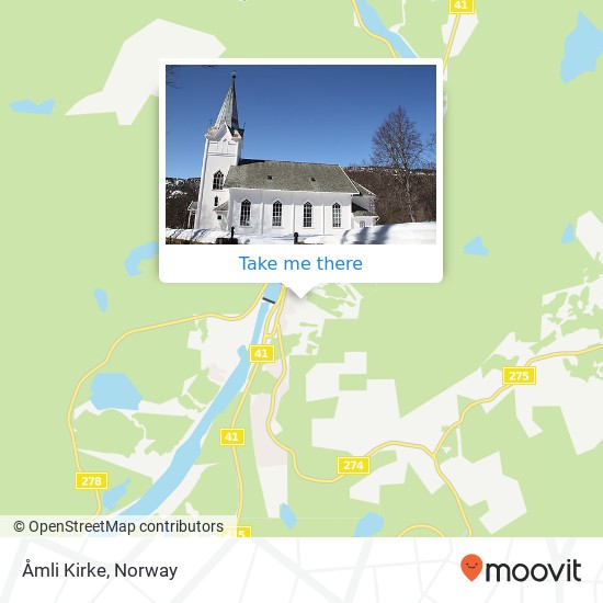 Åmli Kirke map