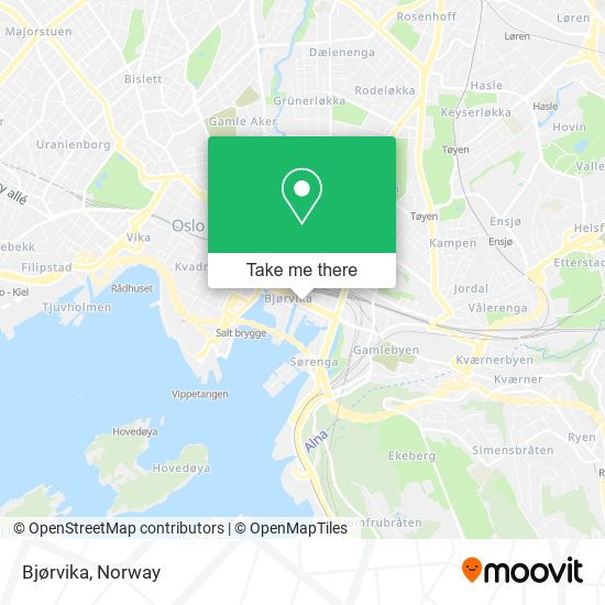 Bjørvika map