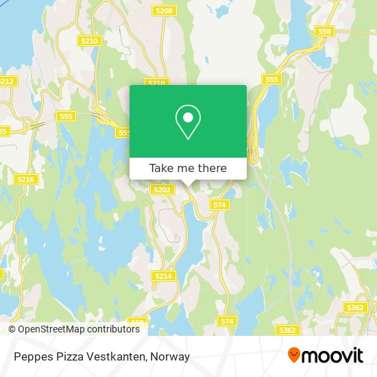 Peppes Pizza Vestkanten map