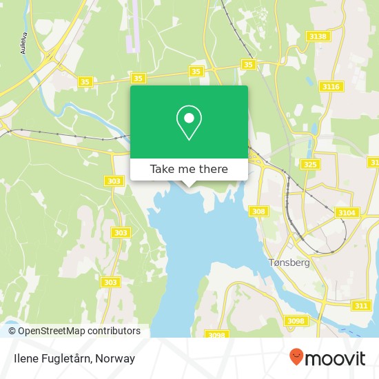 Ilene Fugletårn map