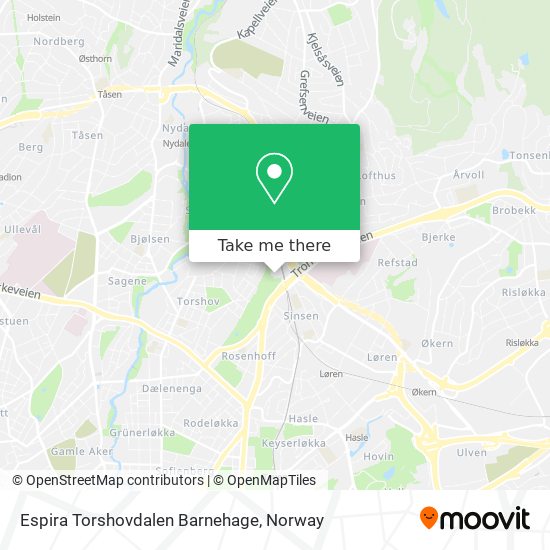Espira Torshovdalen Barnehage map