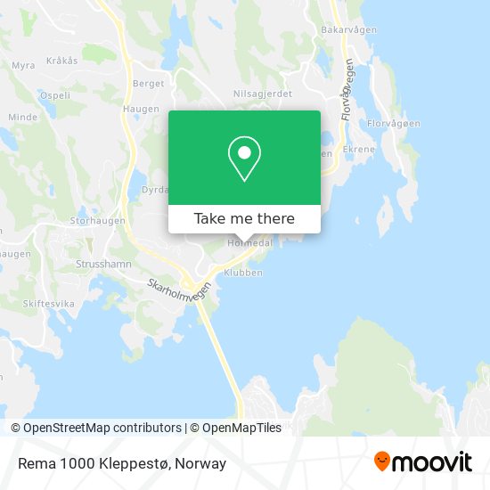 Rema 1000 Kleppestø map
