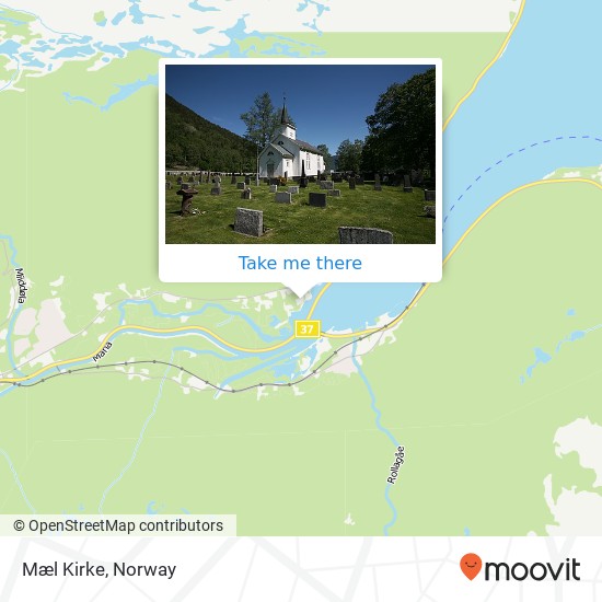 Mæl Kirke map