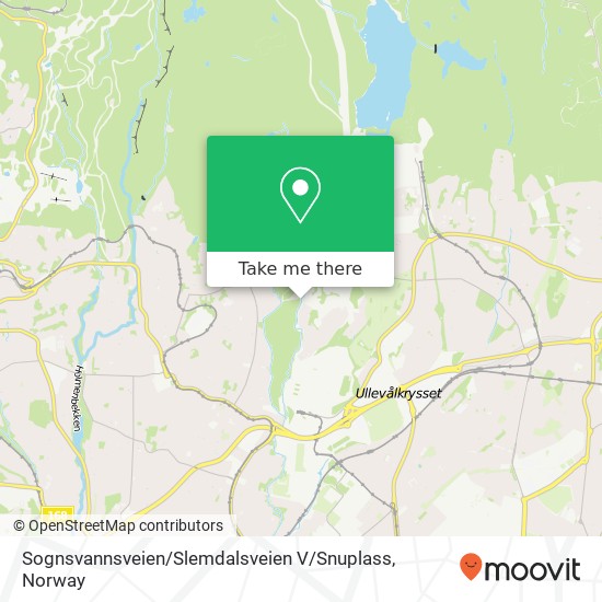 Sognsvannsveien / Slemdalsveien V / Snuplass map