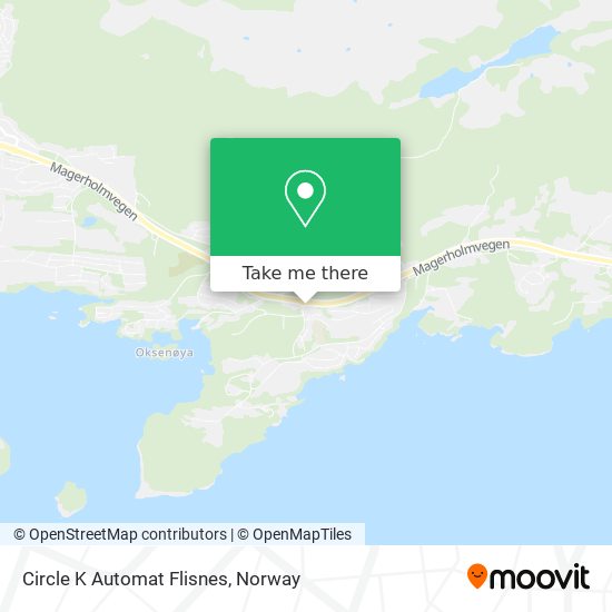 Circle K Automat Flisnes map