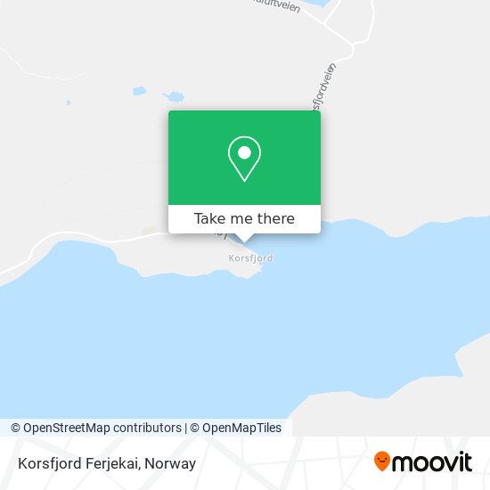 Korsfjord Ferjekai map