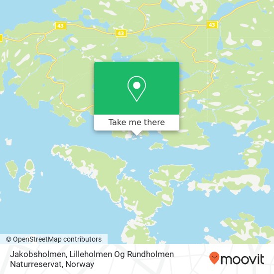 Jakobsholmen, Lilleholmen Og Rundholmen Naturreservat map