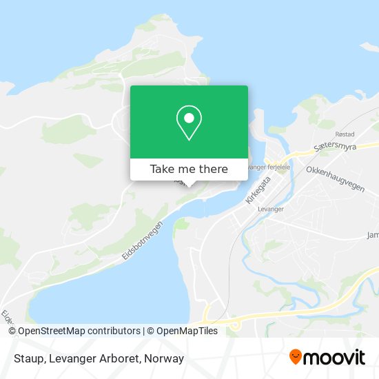 Staup, Levanger Arboret map
