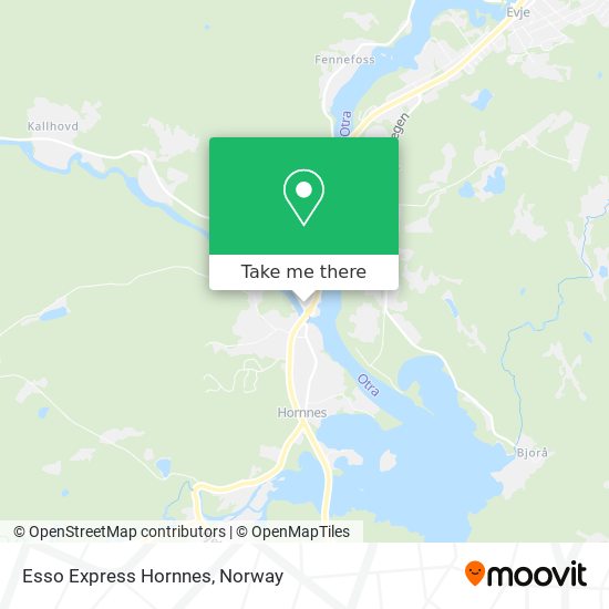 Esso Express Hornnes map