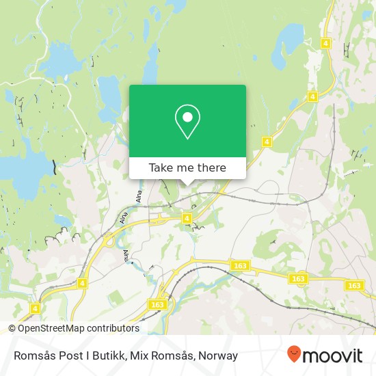 Romsås Post I Butikk, Mix Romsås map