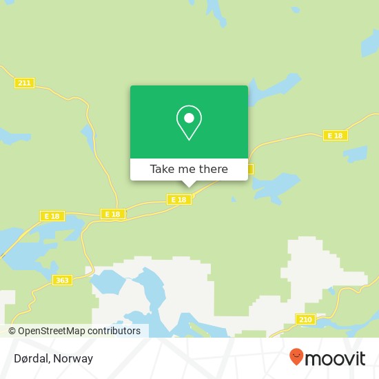 Dørdal map