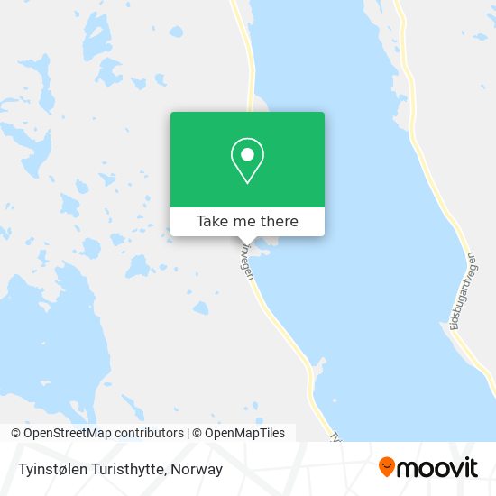 Tyinstølen Turisthytte map