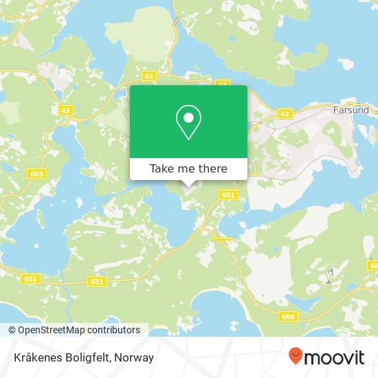 Kråkenes Boligfelt map