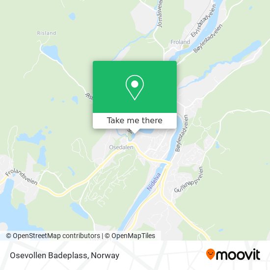 Osevollen Badeplass map