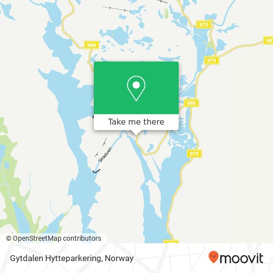 Gytdalen Hytteparkering map