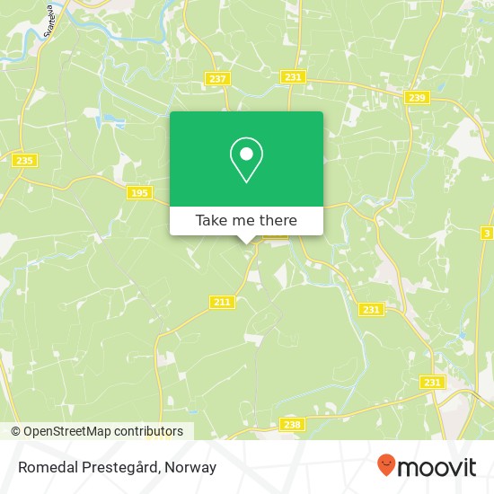 Romedal Prestegård map