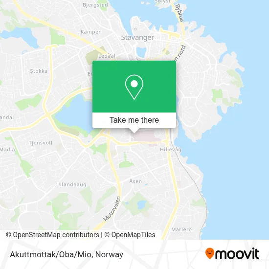 Akuttmottak/Oba/Mio map