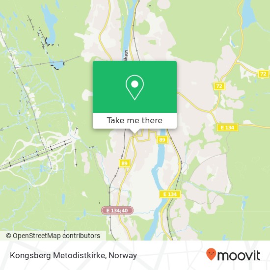 Kongsberg Metodistkirke map