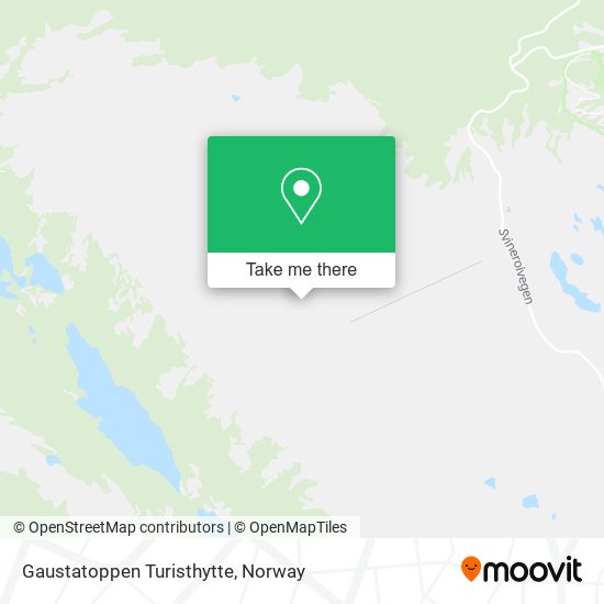 Gaustatoppen Turisthytte map