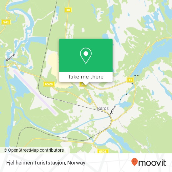 Fjellheimen Turiststasjon map