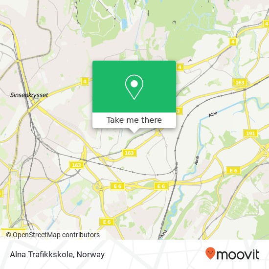 Alna Trafikkskole map