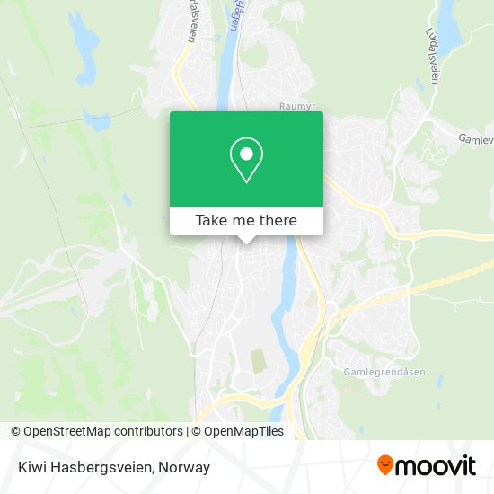 Kiwi Hasbergsveien map