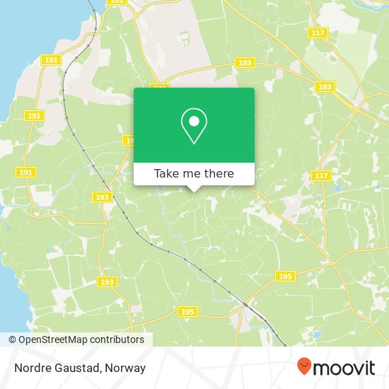 Nordre Gaustad map