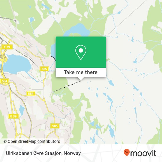 Ulriksbanen Øvre Stasjon map