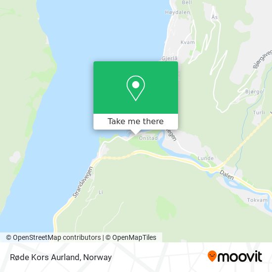 Røde Kors Aurland map