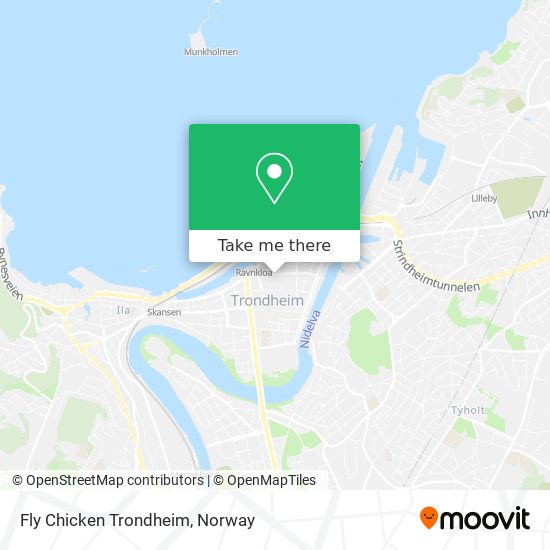 Fly Chicken Trondheim map