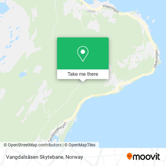 Vangdalsåsen Skytebane map