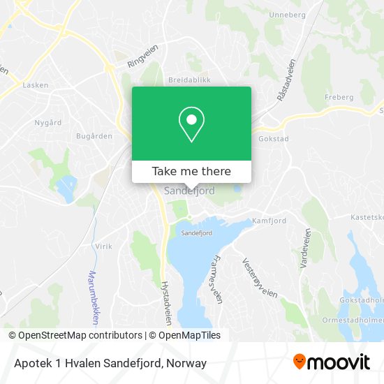 Apotek 1 Hvalen Sandefjord map