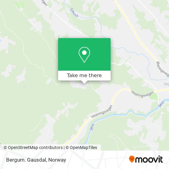 Bergum. Gausdal map