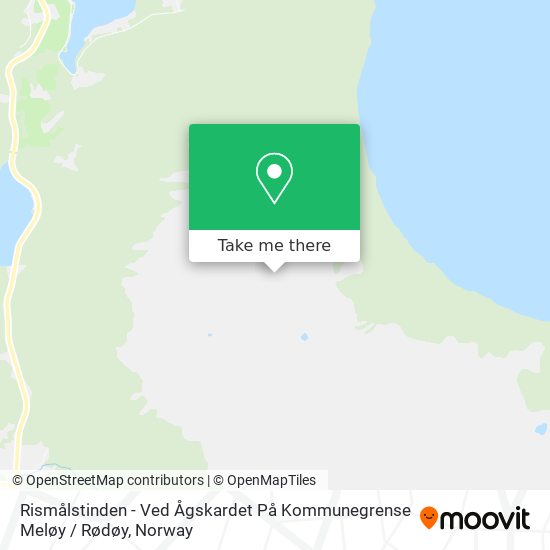 Rismålstinden - Ved Ågskardet På Kommunegrense Meløy / Rødøy map