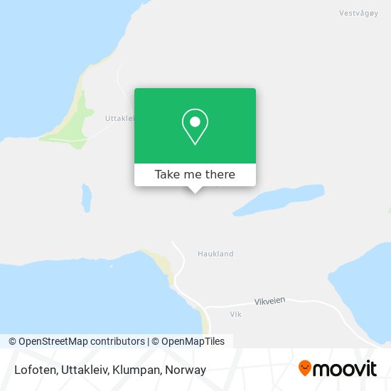 Lofoten, Uttakleiv, Klumpan map