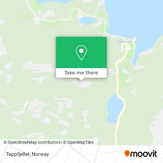 Teppfjellet map