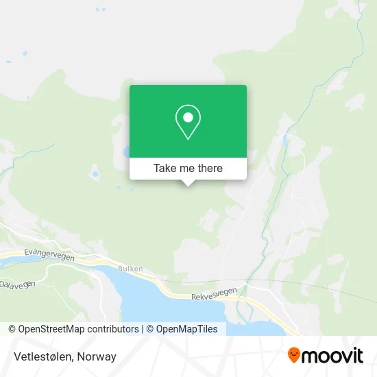 Vetlestølen map