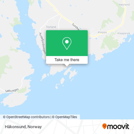 Håkonsund map