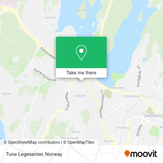 Tune Legesenter map