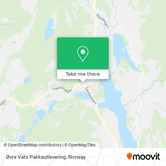 Øvre Vats Pakkeutlevering map