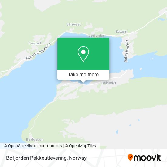 Bøfjorden Pakkeutlevering map