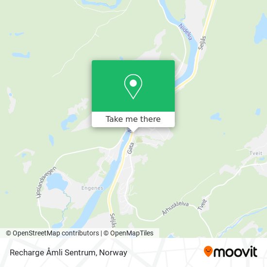 Recharge Åmli Sentrum map