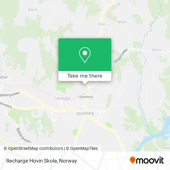 Recharge Hovin Skole map