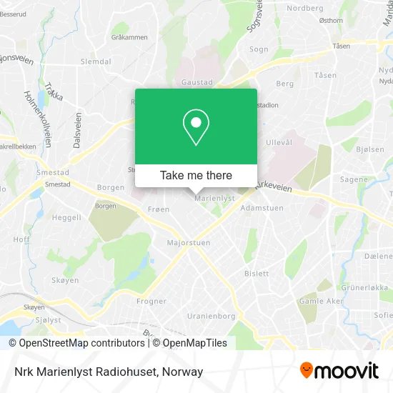 Nrk Marienlyst Radiohuset map