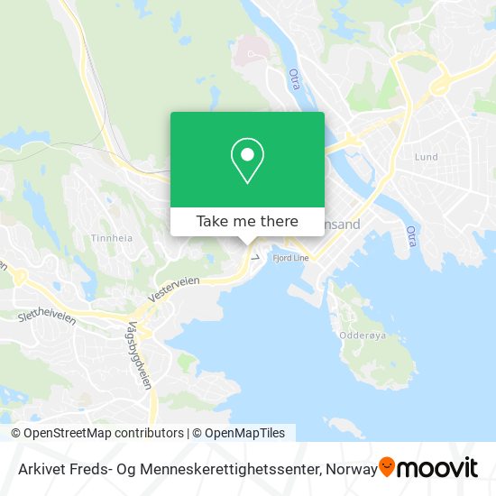 Arkivet Freds- Og Menneskerettighetssenter map