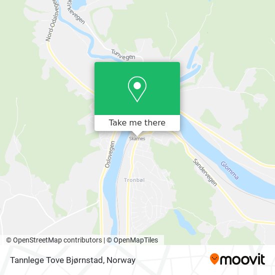 Tannlege Tove Bjørnstad map
