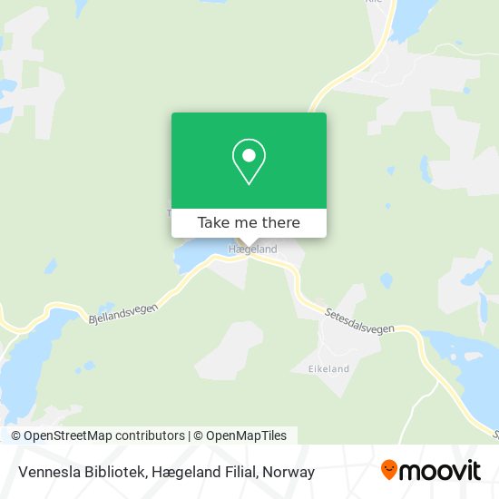 Vennesla Bibliotek, Hægeland Filial map